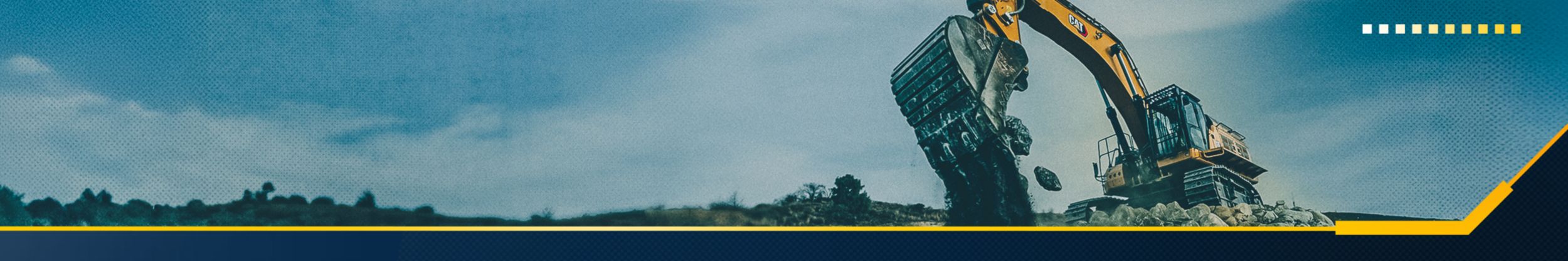 Cat Excavator Digging 