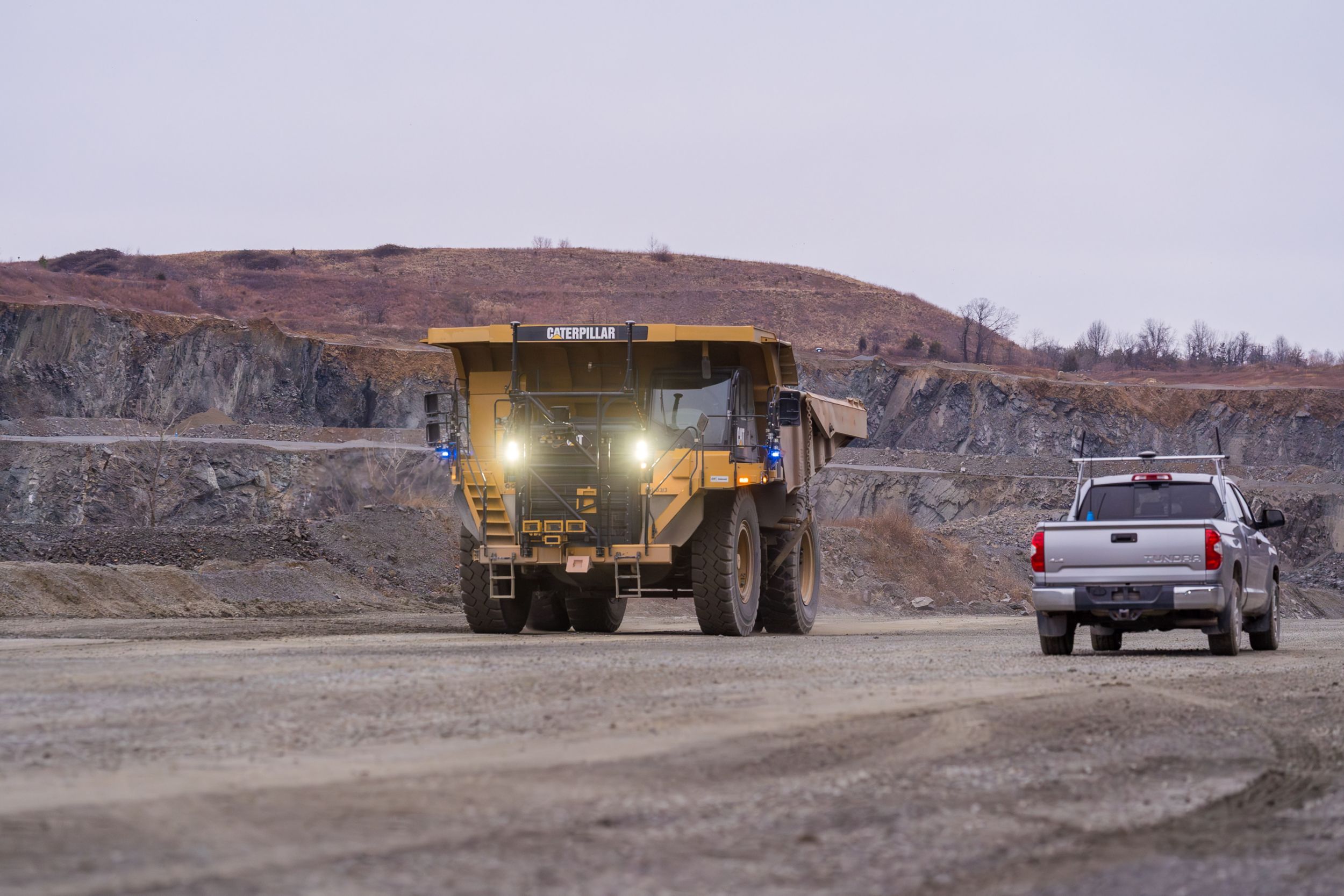Truck operating autonomously at Luck Stone Bull Run quarry