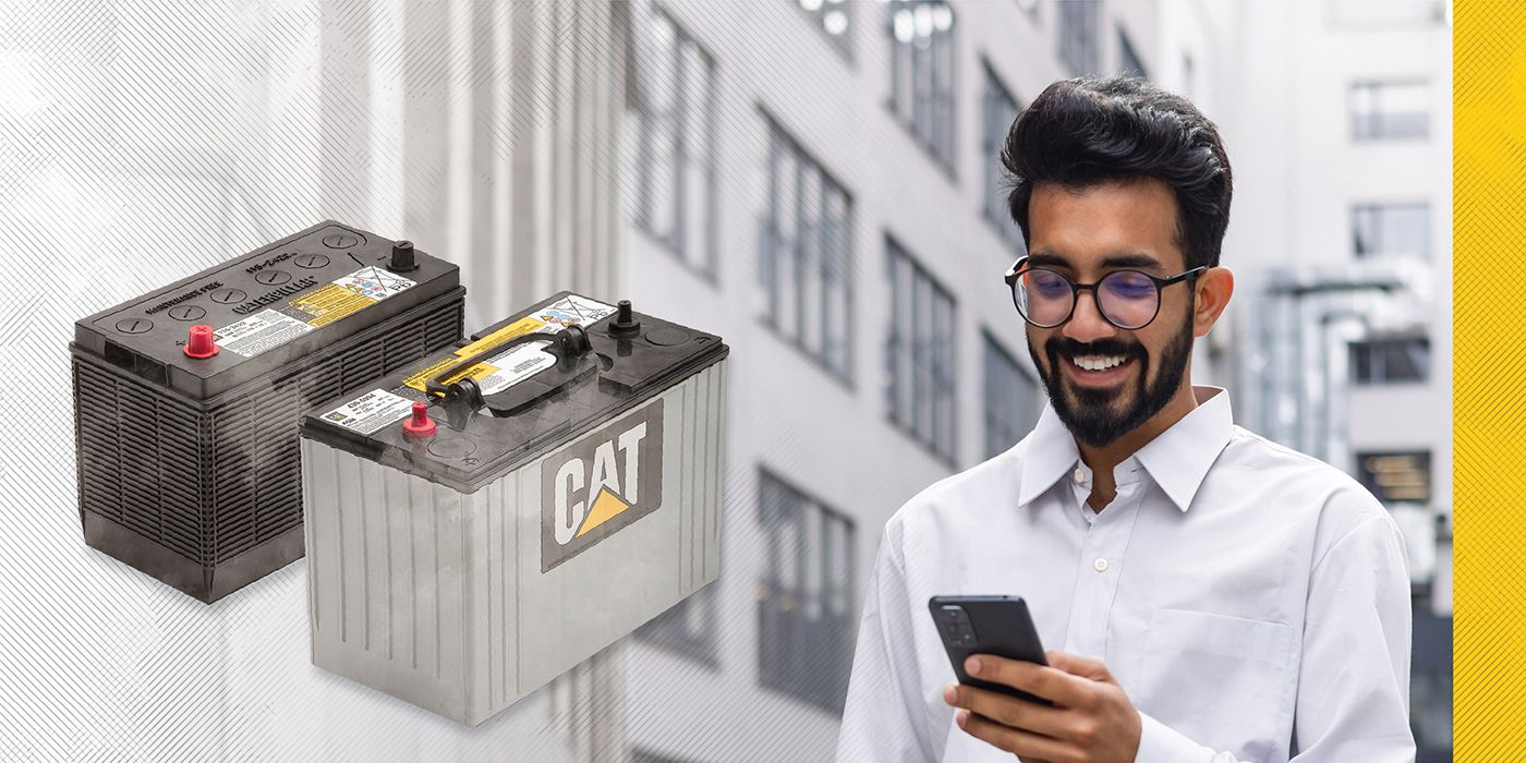 Long-Lasting Batteries for Any Application: smiling man shopping for batteries on his phone