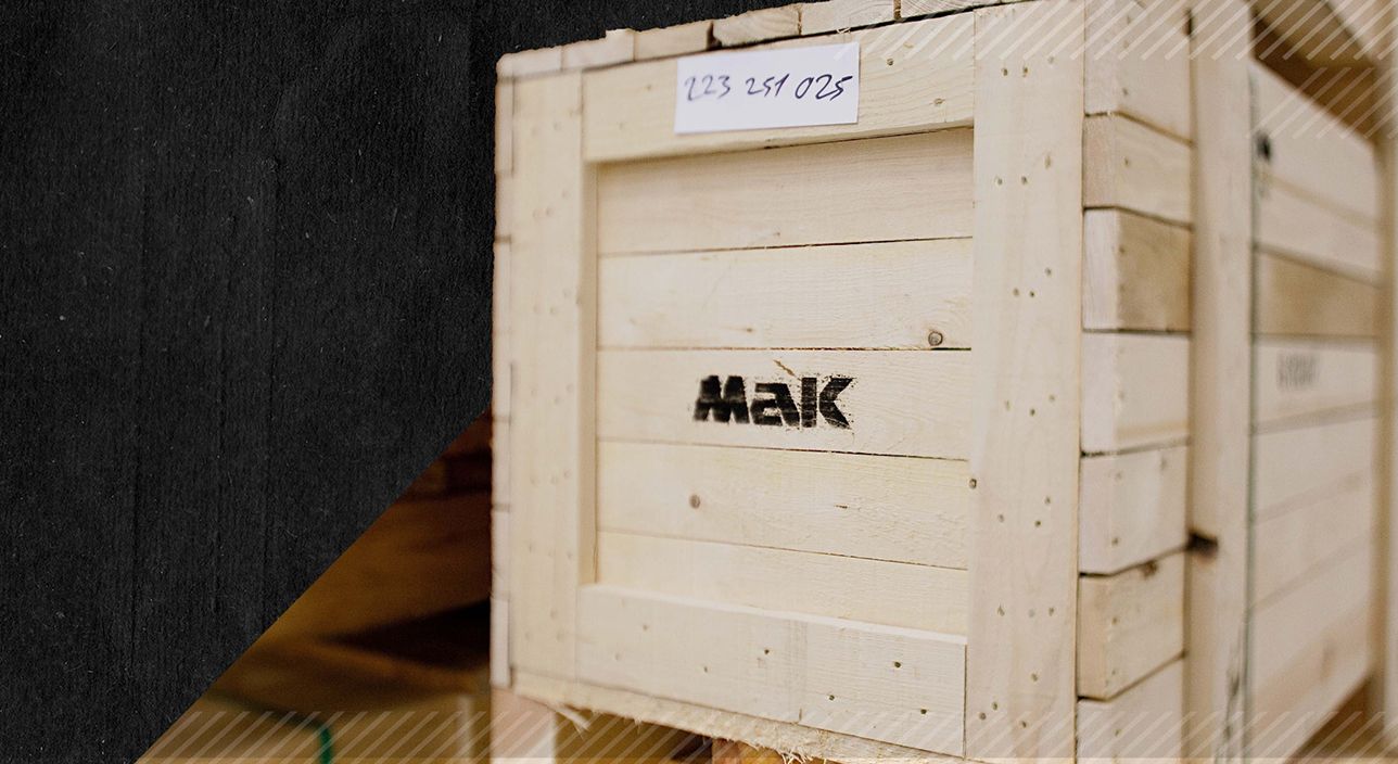 Crate of MaK parts