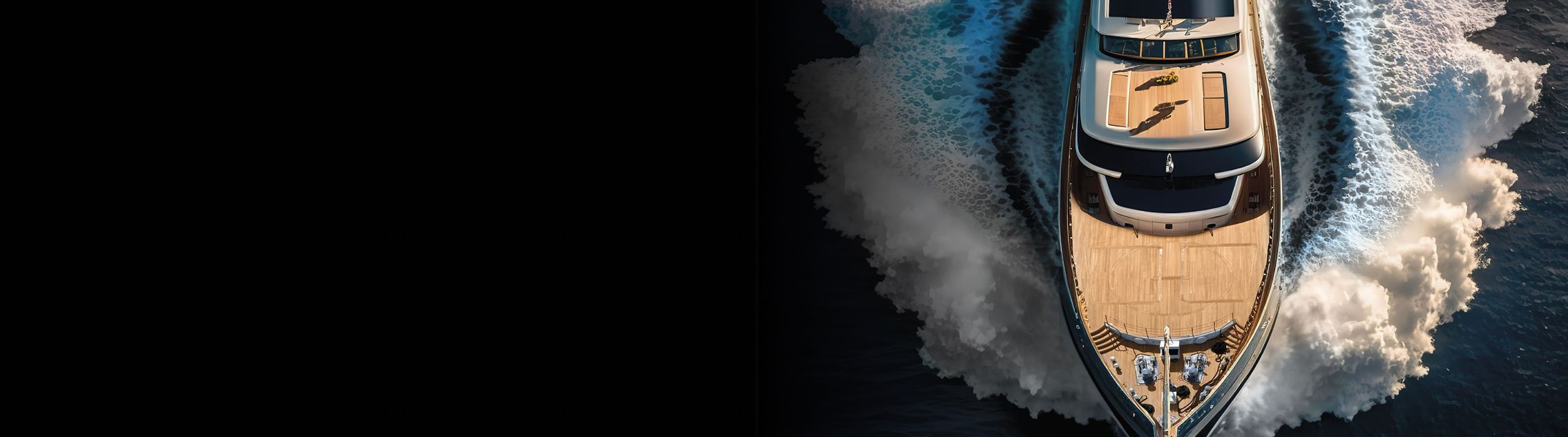 Motoryacht on the water