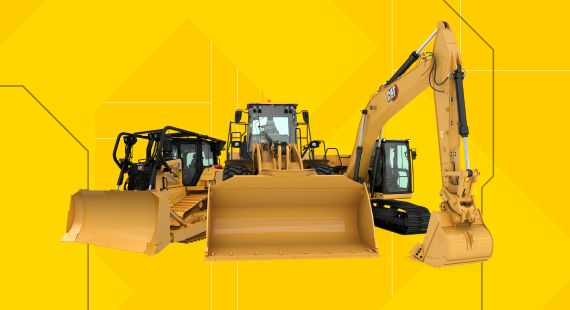 Excavadora 320, Cargador 950 GC y Tractor D6