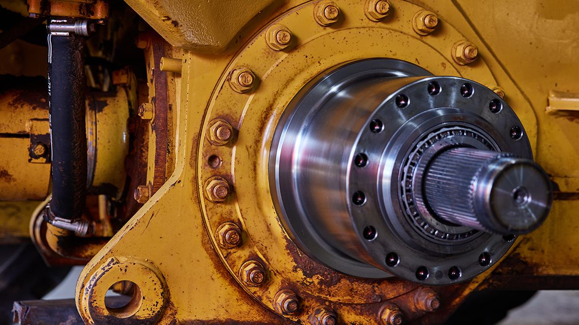 closeup of a drivetrain