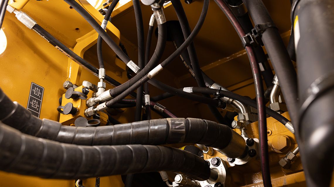 closeup of hydraulics