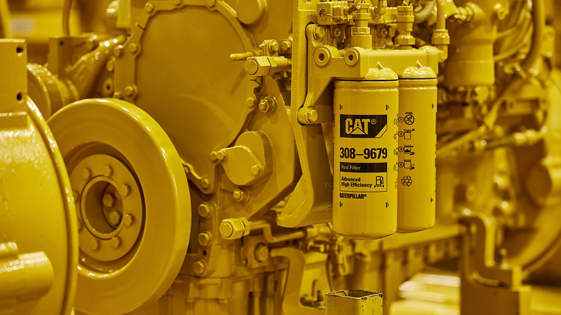 a couple filters intsalled on a machine