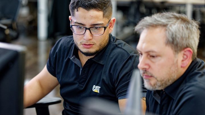 two men using AI assistant