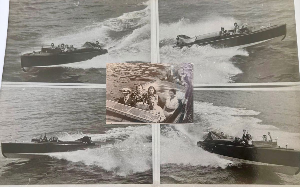 Historic photo of speedboats