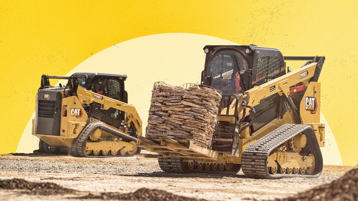 Two compact track loaders