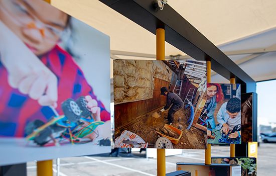 Photos of the Caterpillar Foundation installation at the Centennial World tour.