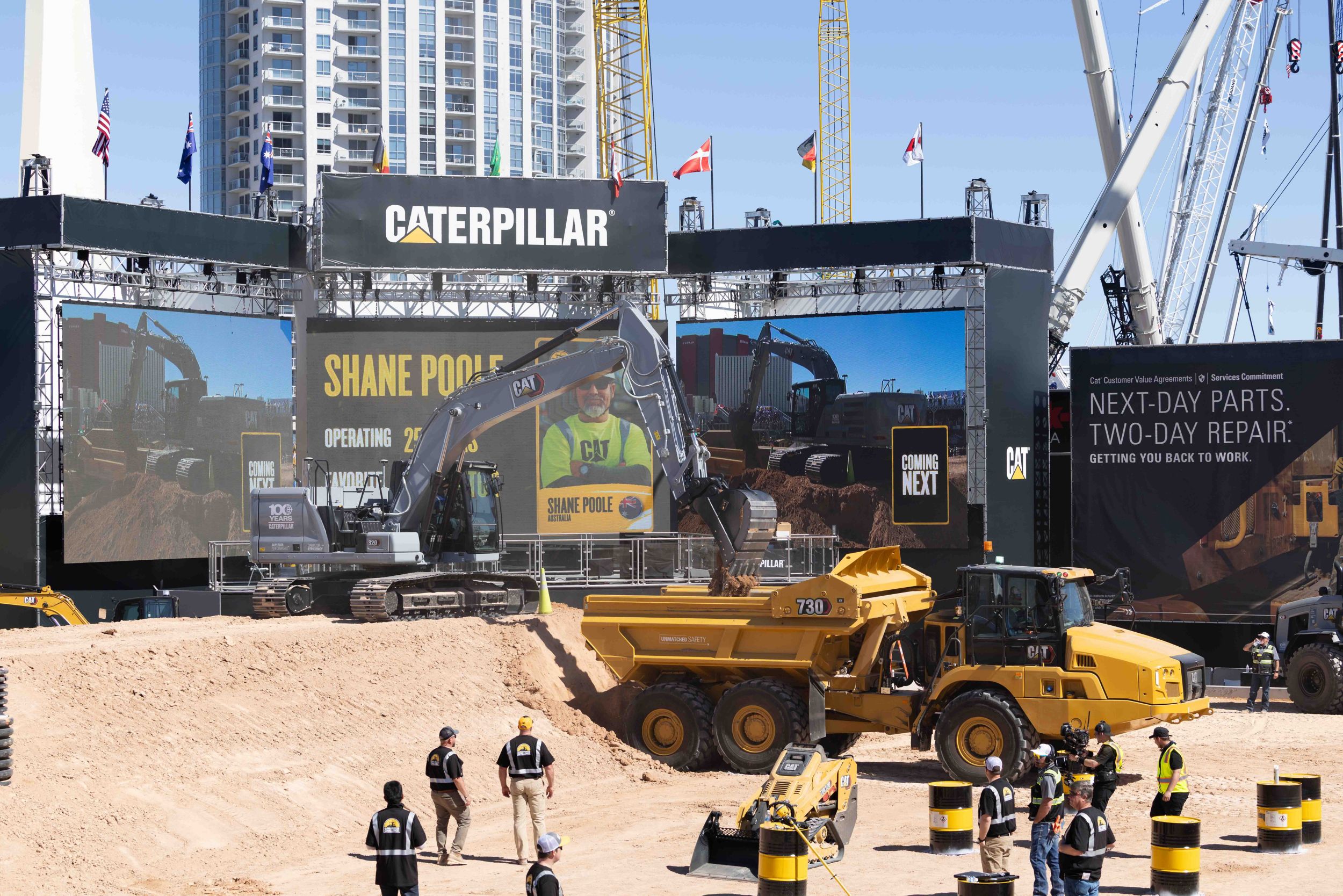 Cat 320 Excavator at the Cat Global Operator Challenge