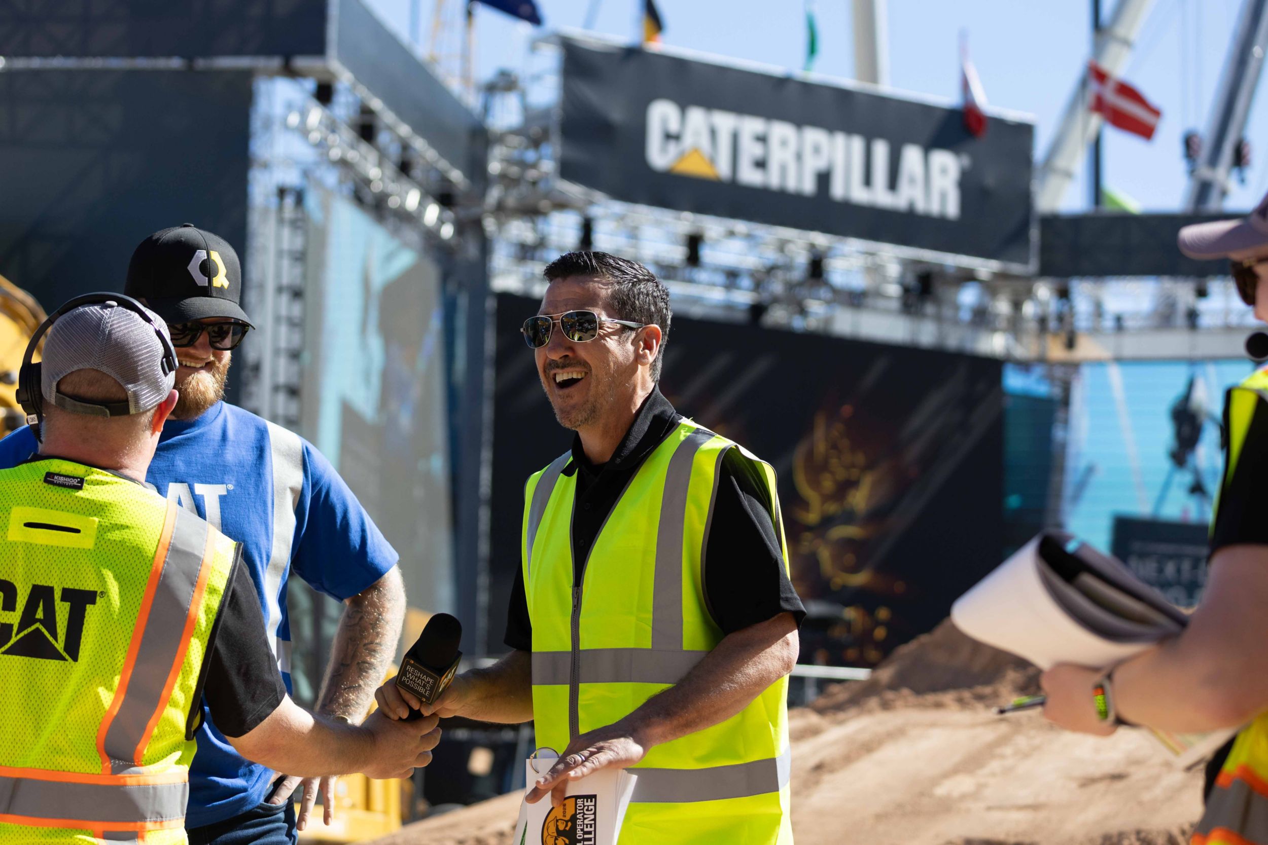 Johnathan of New Kids on the Block fame at the Cat Global Operator Challenge