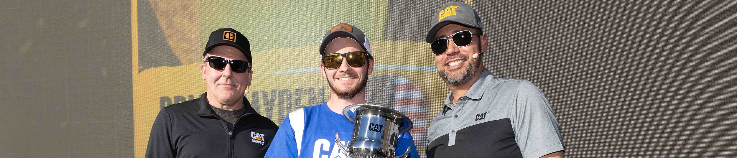 Global Operator Champion, Brian Hayden holding his trophy