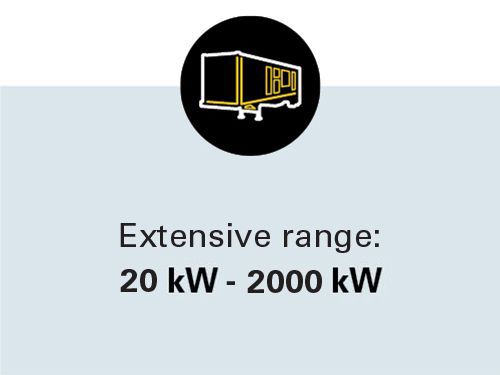 Rental generator sets 20 - 2000 kW