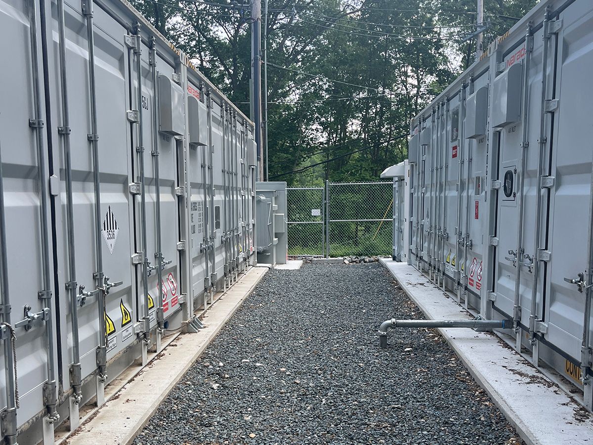 Cat Battery energy storage system integrated with the Cat Active Management Platform (AMP) supporting Danvers Electric grid operations.