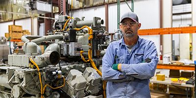 Cat technician posing for camera