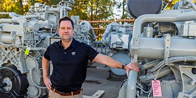 Cat employee smiling at camera