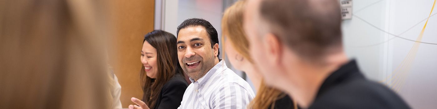employees in a meeting