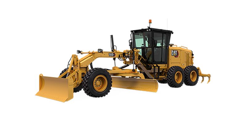 140 GC grader with front blade and ripper