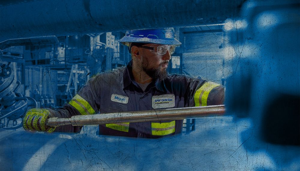 employee working in a facility