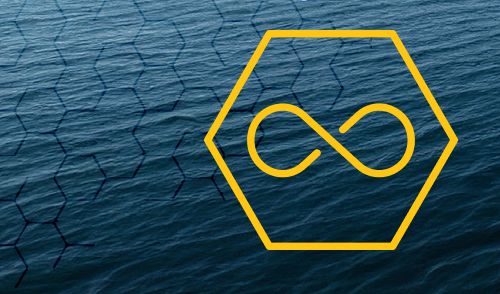 Reman icon on water background