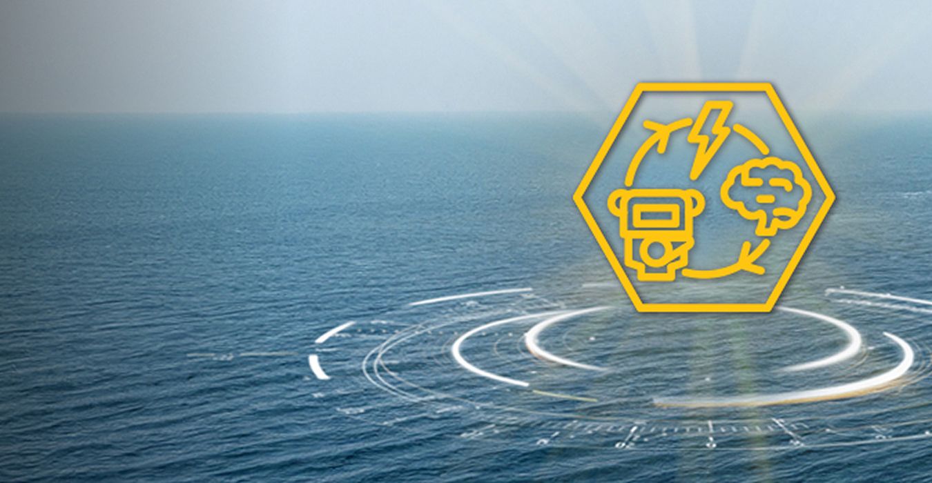 Hybrid and electric icon on water background