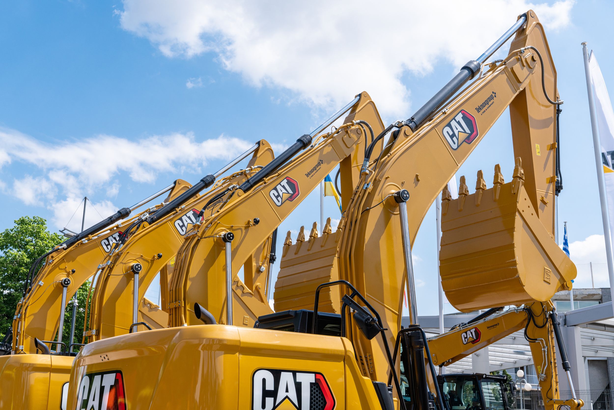 Row of Cat Equipment
