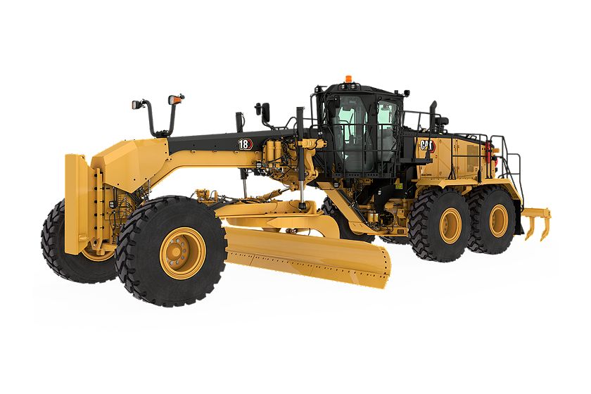 18 Motor Grader with ripper and push block