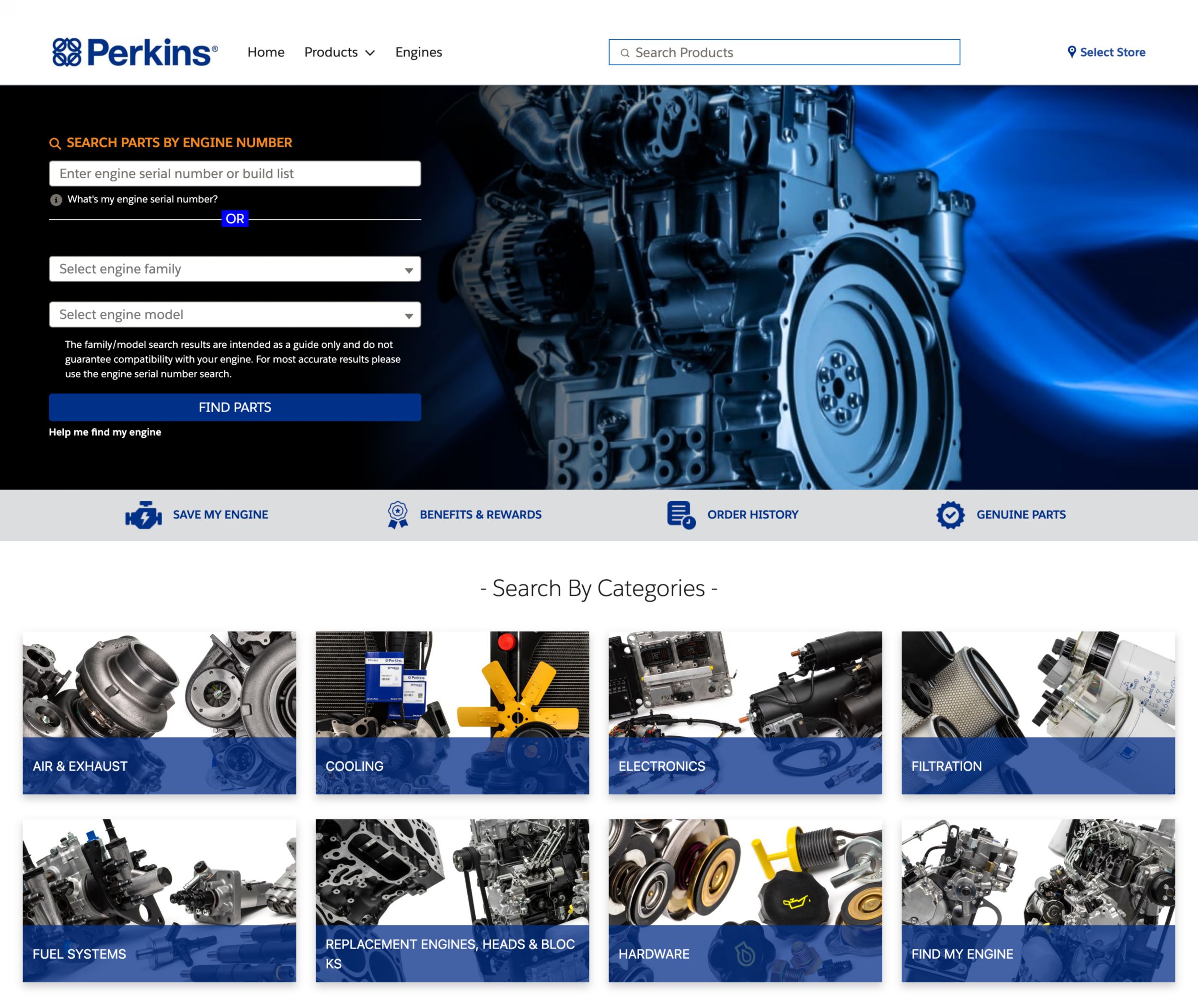 Perkins ecommerce screenshot