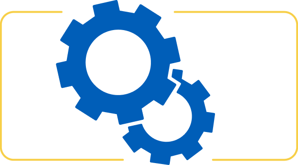 Icon with gears