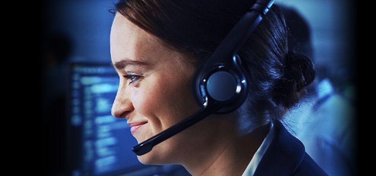 Call center personnel monitoring computer screens