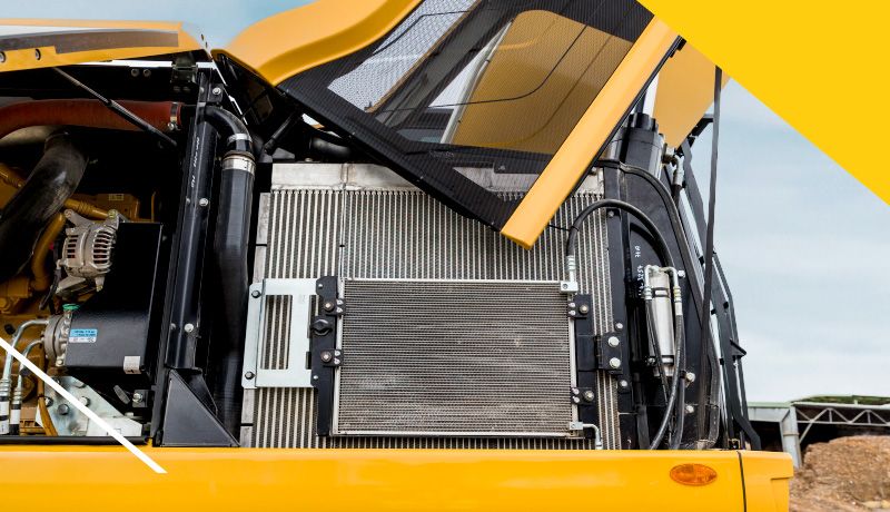 part of the cooling system of a material handler