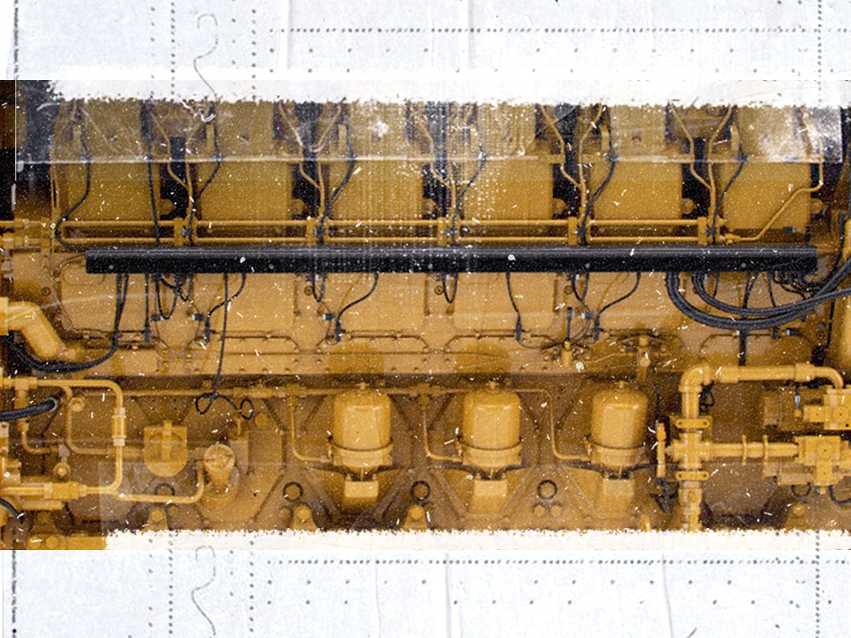 Cat Reman engine close up