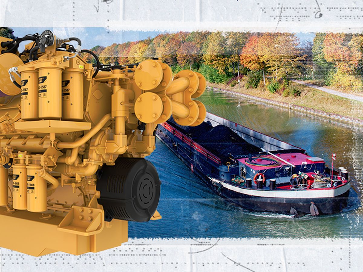 C32B overlayed on an image of a vessel in the water