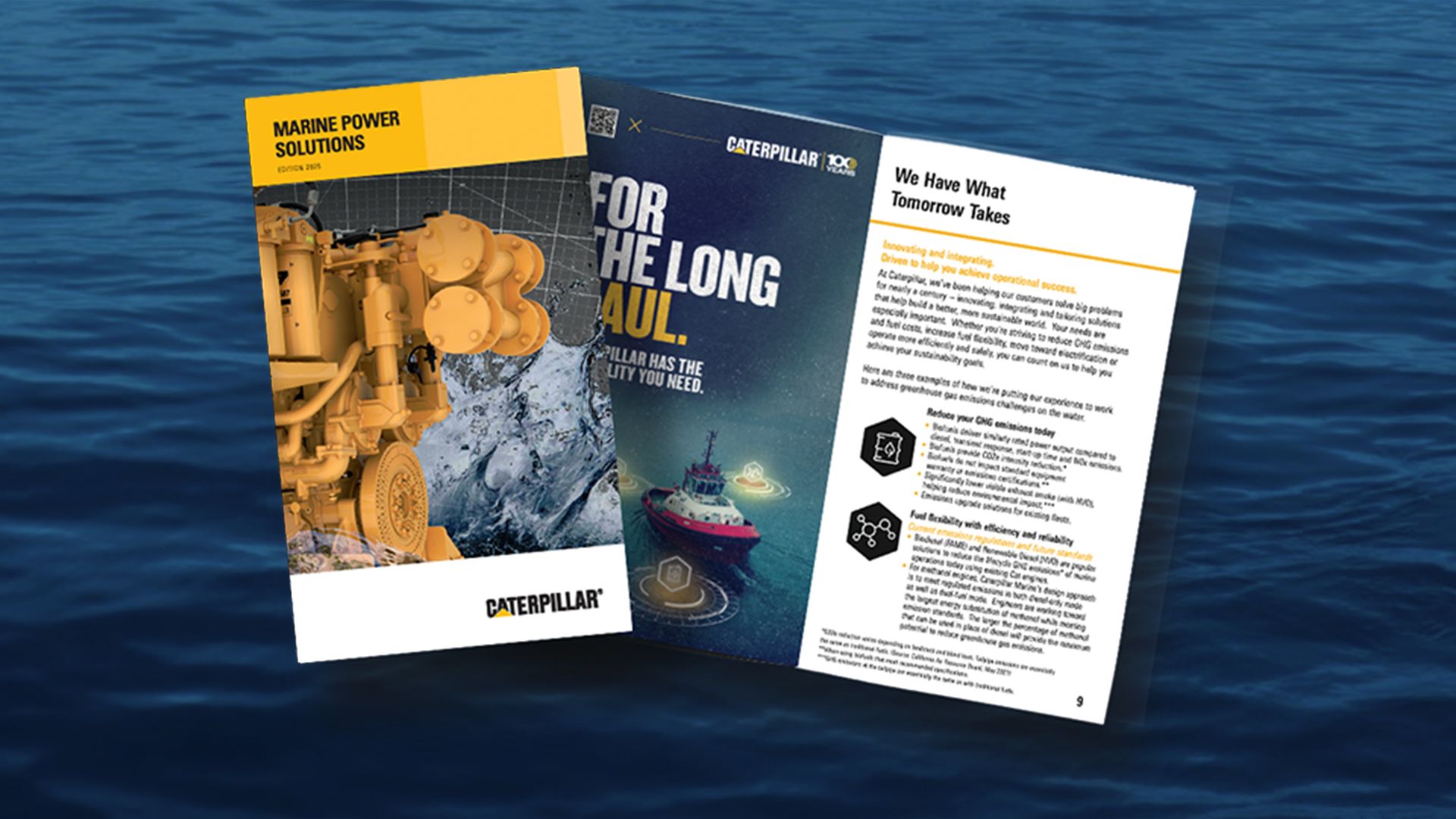 Mock up of marine power solutions guide