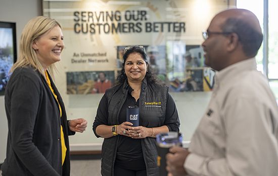 employees talking with each other