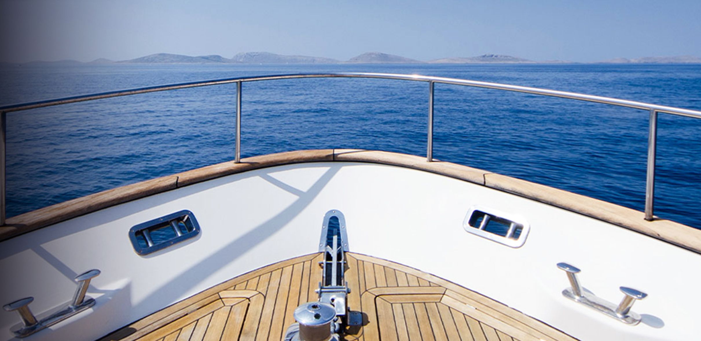 Image of the deck of a yacht