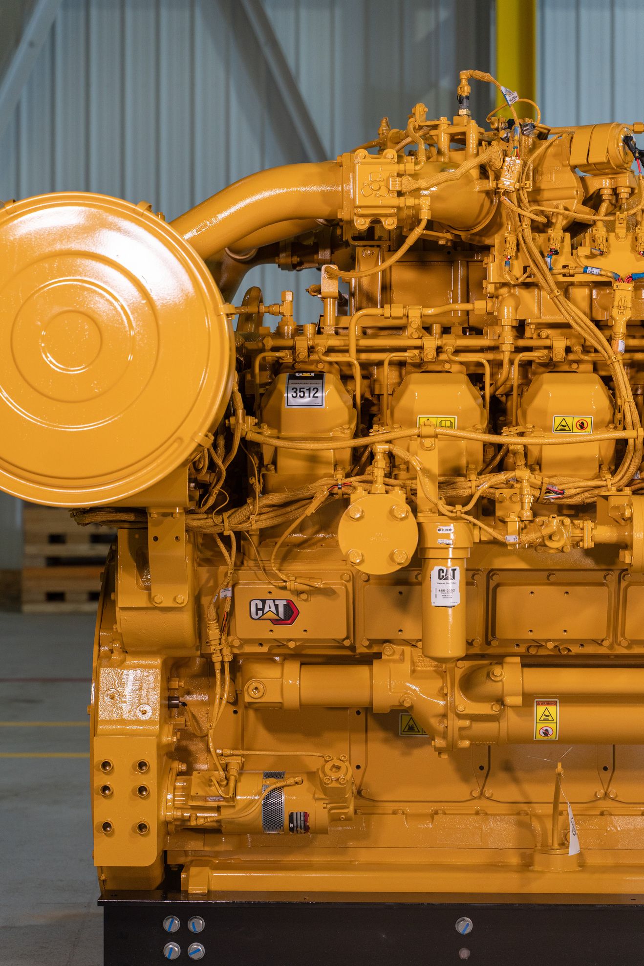 CAT engine component close-up