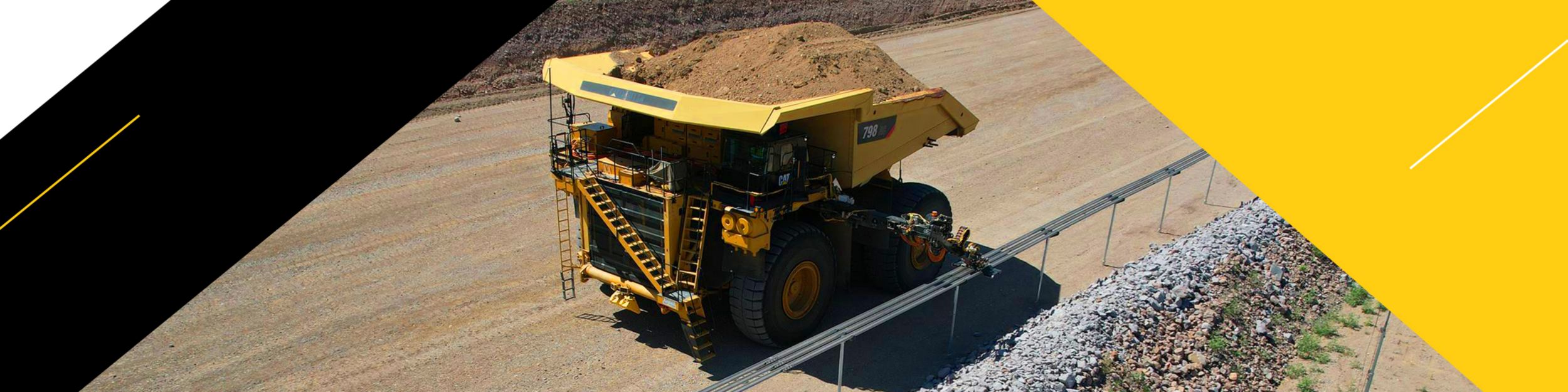 Working Shot of a Cat 798 Machine