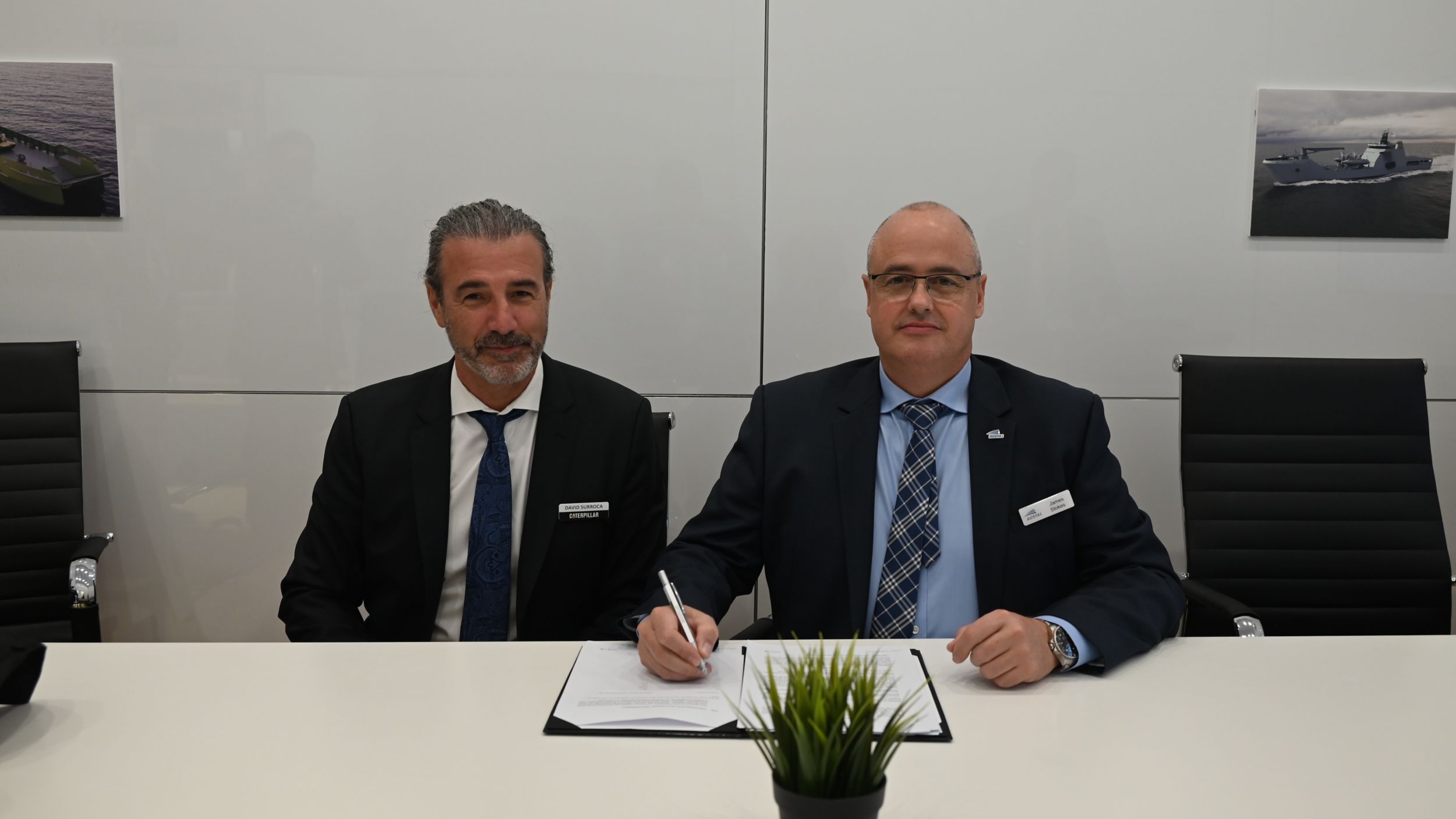 Austal and Caterpillar Marine Management signing GVA 