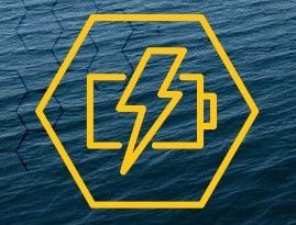 Battery Systems icon on water background