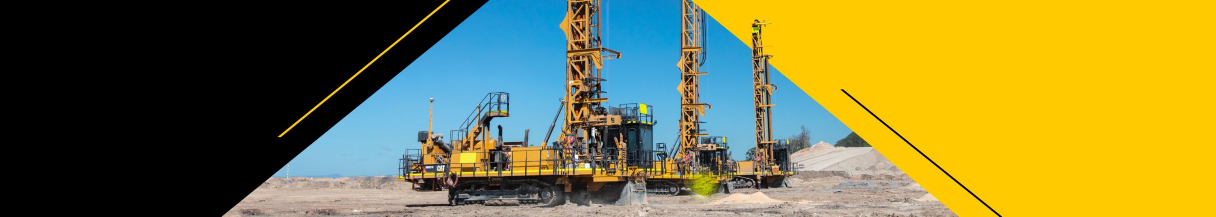 Fleet of Cat drills on mine site