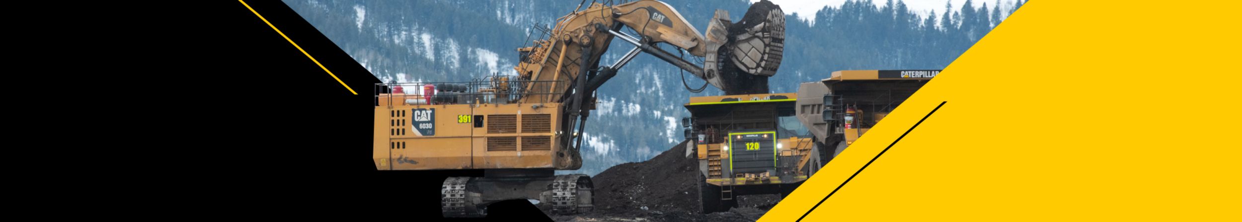 Hydraulic Mining Shovel loading Cat truck