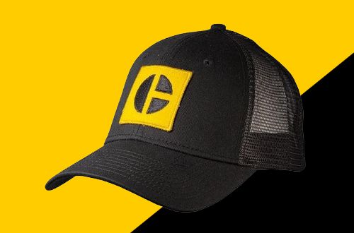 yellow block c cap