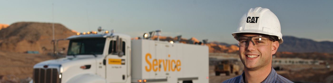 technician with a service truck
