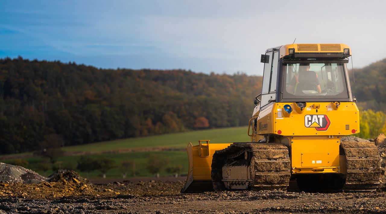 Cat equipment on jobsite
