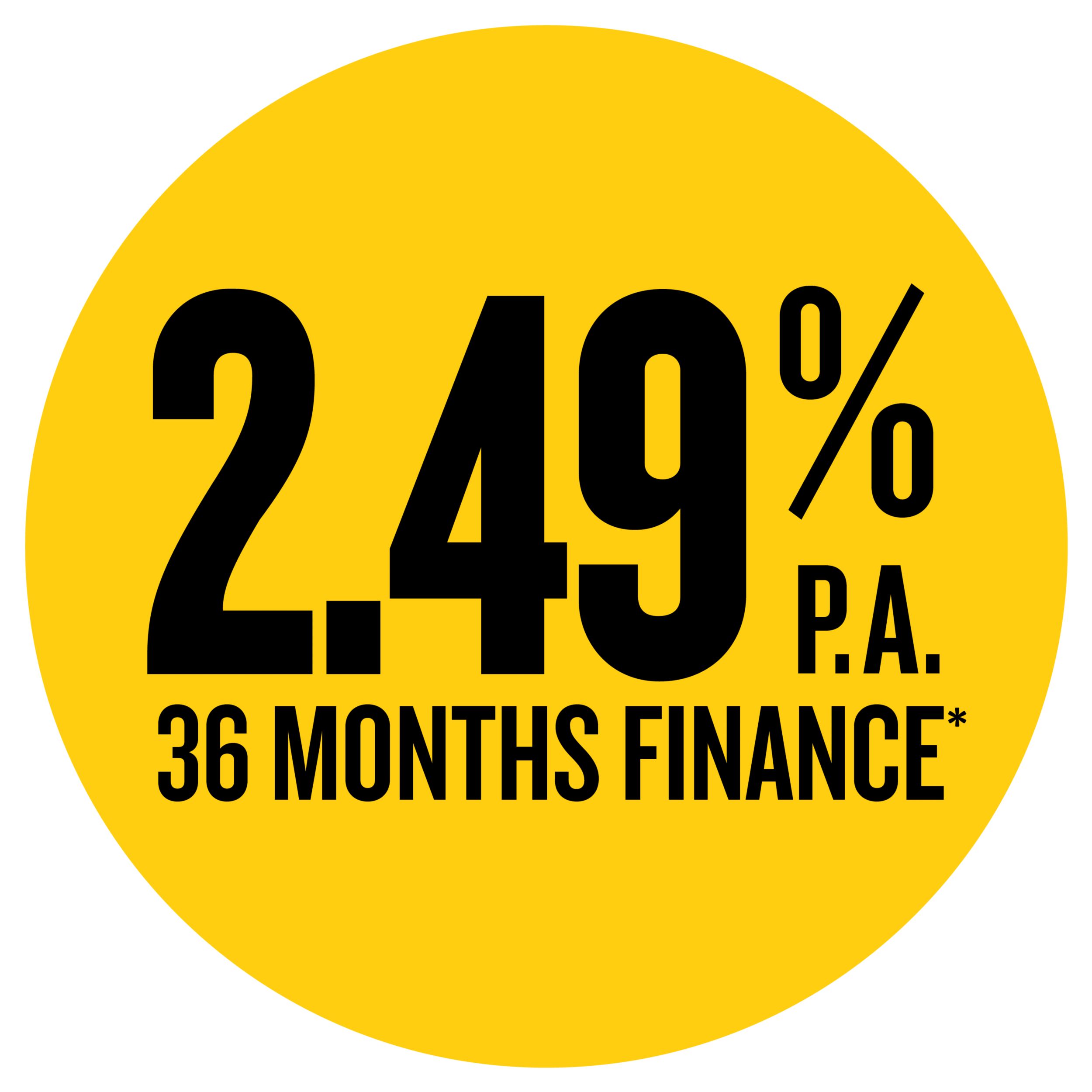 2.49% finance 36 months