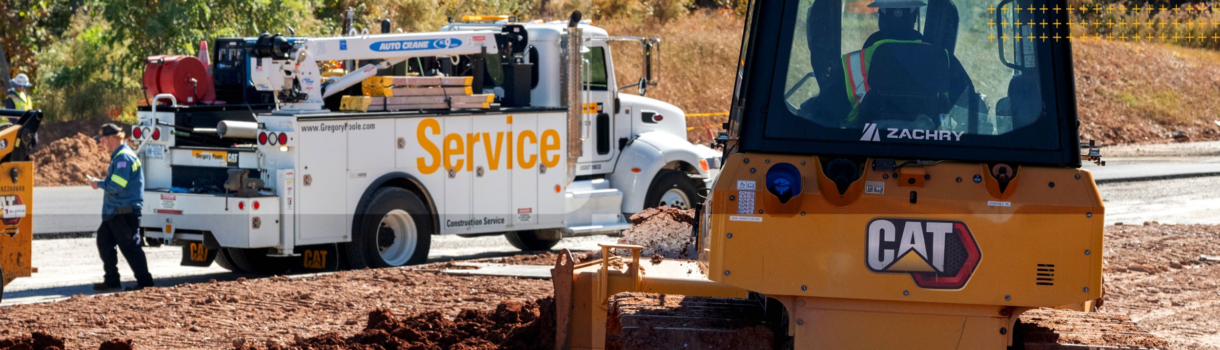 service truck at worksite