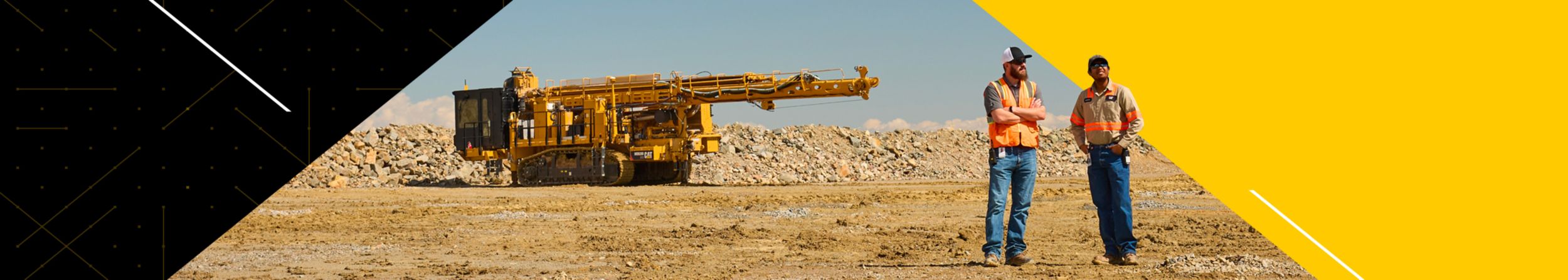 Fleet of Cat drills on mine site