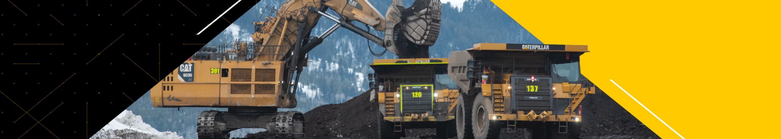 Hydraulic Mining Shovel loading Cat truck