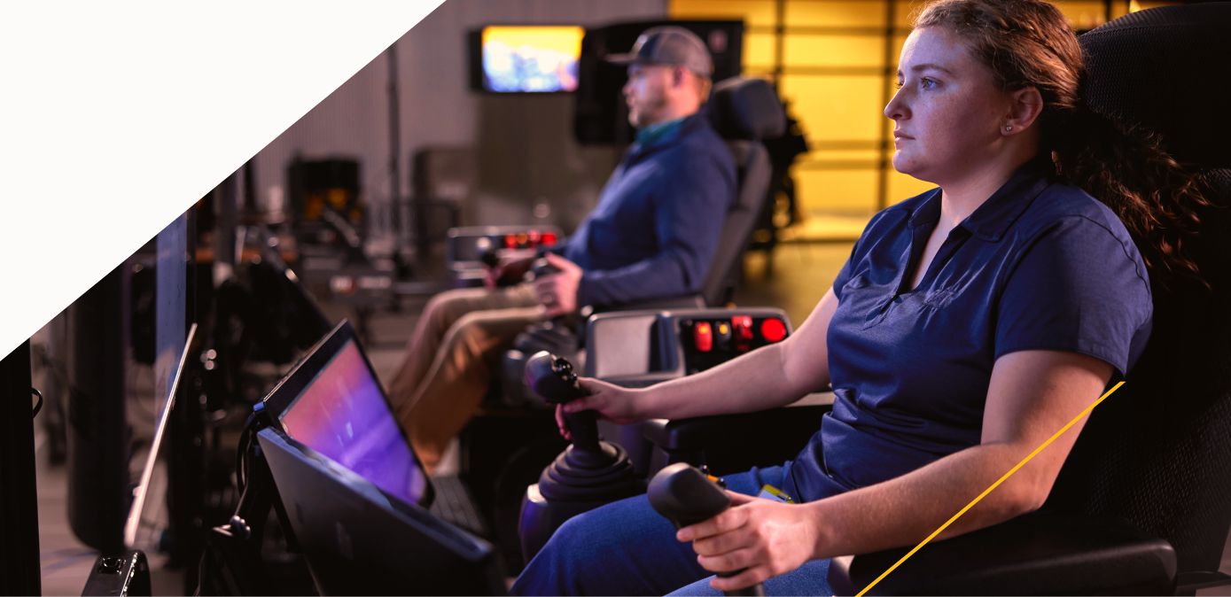 Operators training on machine simulators